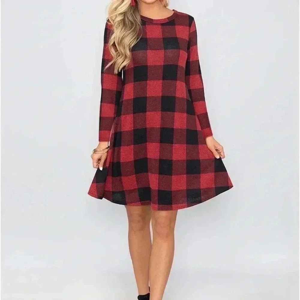 Amazon‎ Red & Black Dress